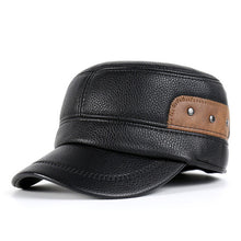 Winter Men Leather Baseball Cap BC019